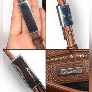 Auxiliary Reese Crossbody Leather Purse Brown Fringe GUC
